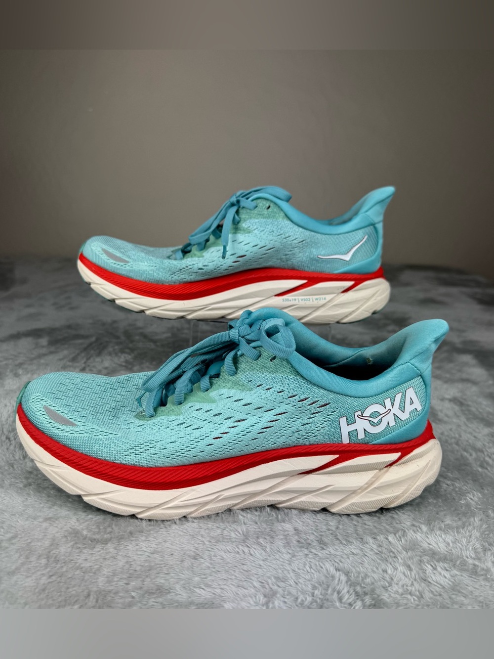 Hoka One One Womens Clifton 8 1119394 AEBL Blue Running Shoes Sneakers SZ 8.5 B